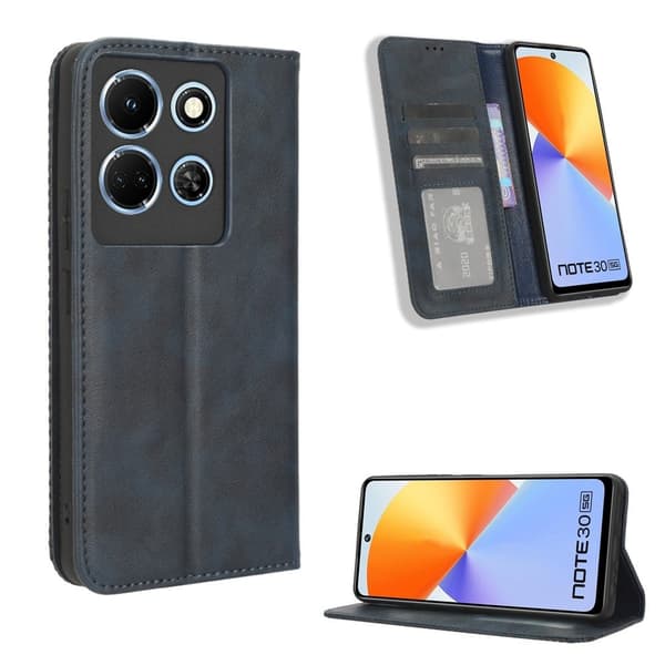 Bofink Vintage Infinix Note 30 Nahkakotelo - Sininen Blue