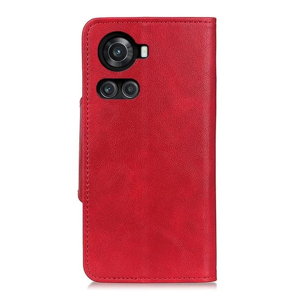 Alpha OnePlus 10R / OnePlus Ace flip etui i lær - Rød Red
