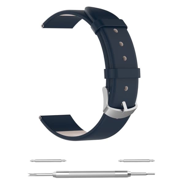 Haylou Solar simple leather watch band - Blue Blå