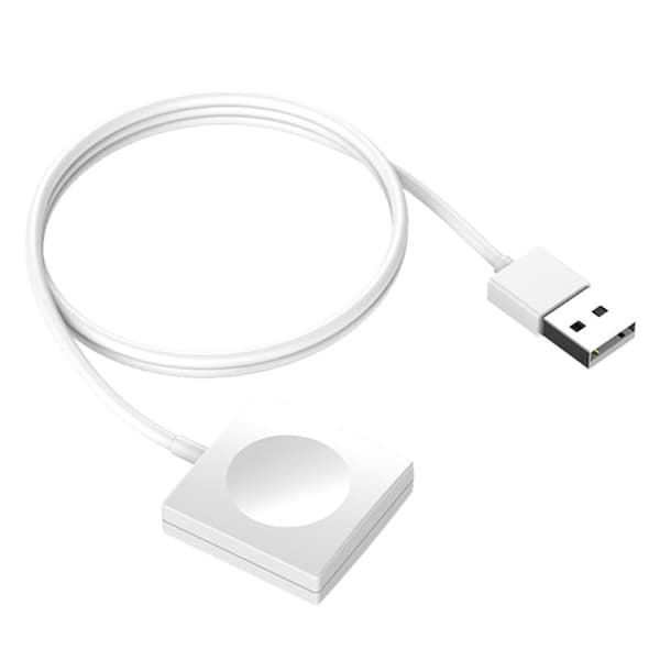 1 m Apple Watch (45 mm) USB-magneettilatauskaapeli - Valkoinen White