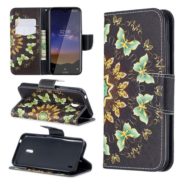 Wonderland Nokia 2.2 etui - Sommerfugle Multicolor