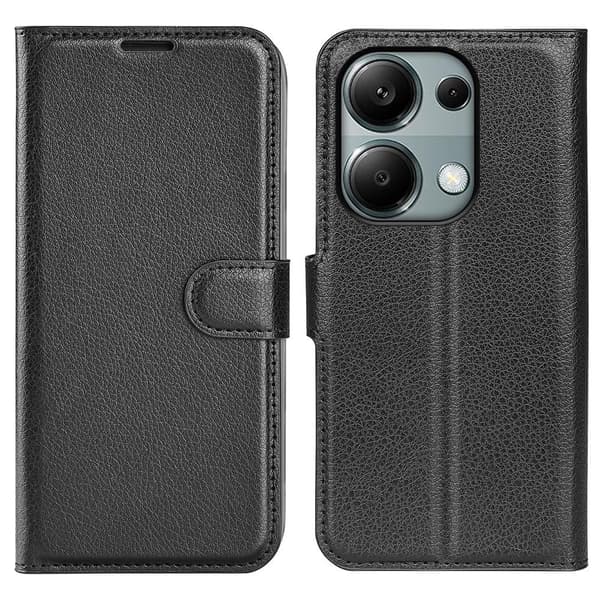 Classic Xiaomi Redmi Note 13 Pro 4G flip kuoret - Musta Black