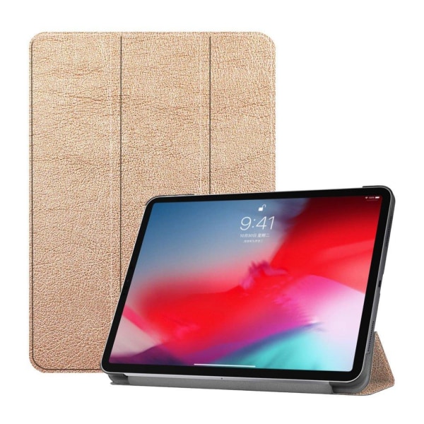 iPad Pro 11" (2018) tre-folds smart læder etui - Guld Gold