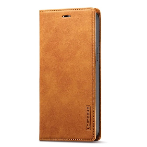 LC.Imeeke läder iPhone 14 fodral - Brun Brun