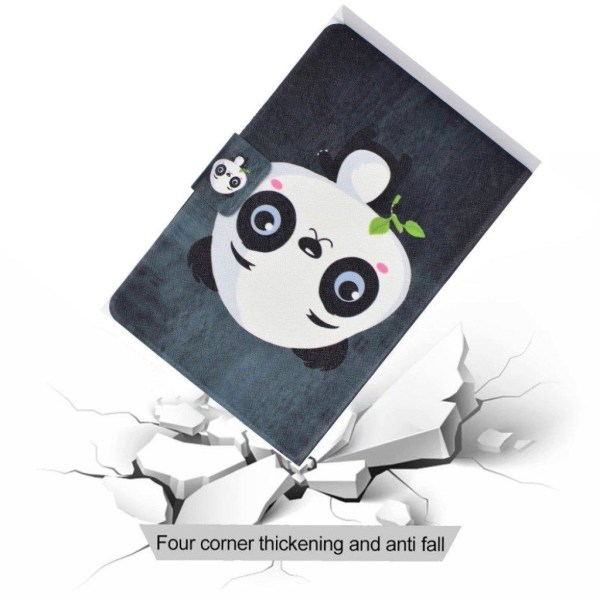 Cool Mønster Læder Etui til Lenovo Tab M10 - Sød Panda White