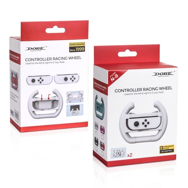 1 pari DOBE Nintendo Switch OLED joy-con ohjauspyöräohjain - Valkoinen White