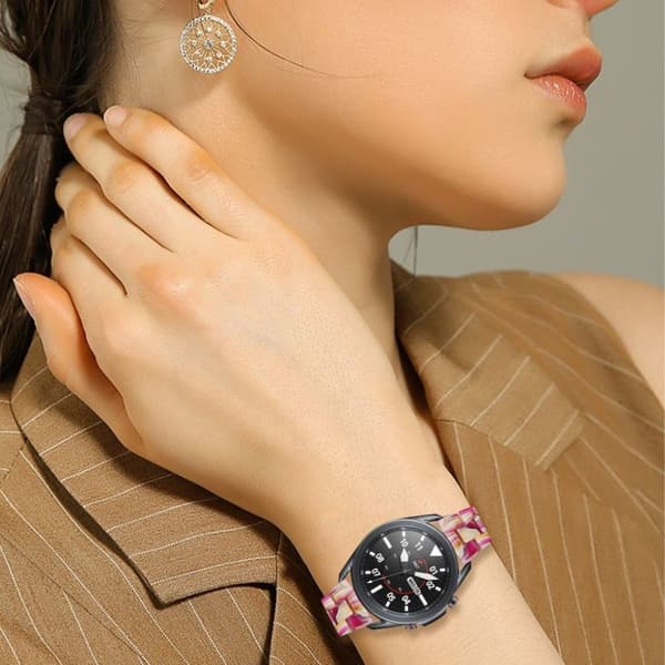 Samsung Galaxy Watch 3 (45mm) resin farverig rem - rød Mix Red