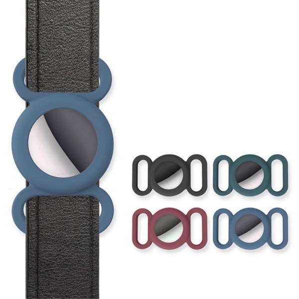 AirTags belt strap silicone cover - Midnight Blue Blå