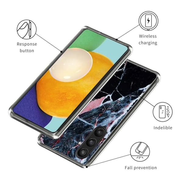 Vibe Samsung Galaxy S24 FE cover - Sort Marmor Black