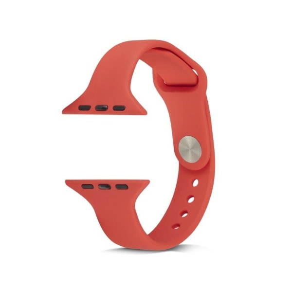 Apple Watch Series 5 40mm narrow silikon klockarmband - röd Röd