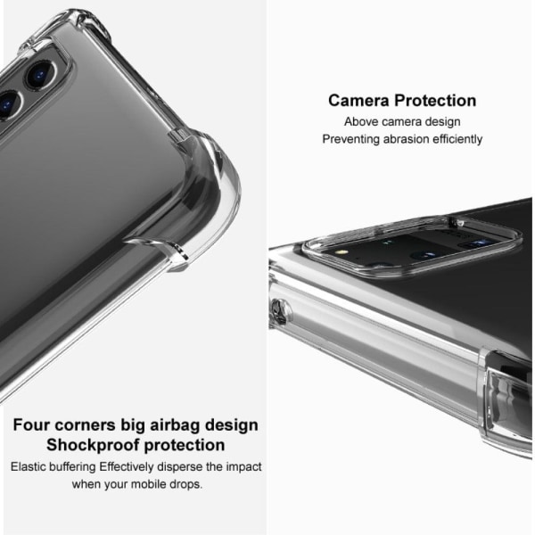 IMAK Airbag-skydd för iPhone 13 Pro - Genomskinlig Svart Transparent