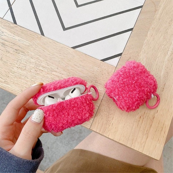 AirPods Pro 2 plush style case with buckle - Rose Pink