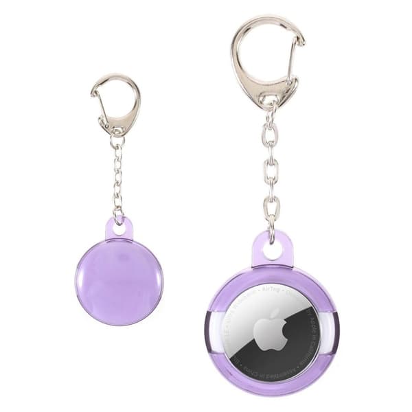 AirTags TPU-kansi avaimenperällä - Violetti Purple