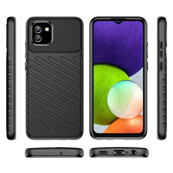 Thunder Samsung Galaxy A03 Etui - Svart Black