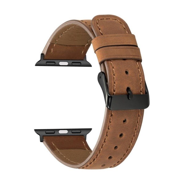 Apple Watch Series 4 44mm crackle ægte læder Urrem - Brun Brown