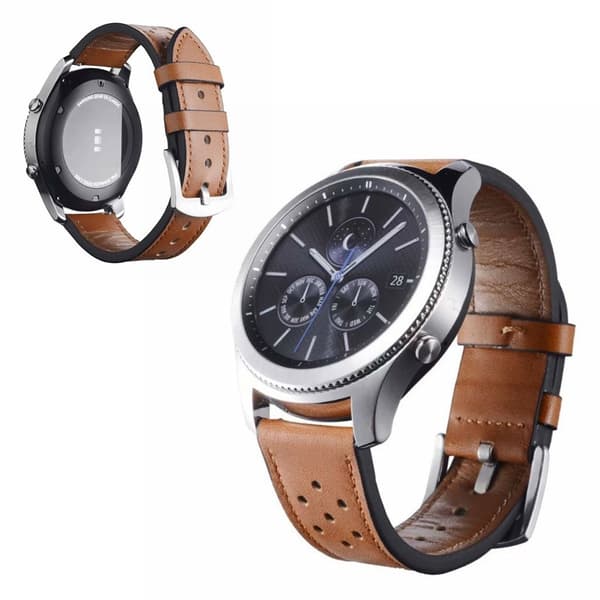 Huawei Watch GT 2 46mm / GT 2e holdbar læderurrem - Brun Brown