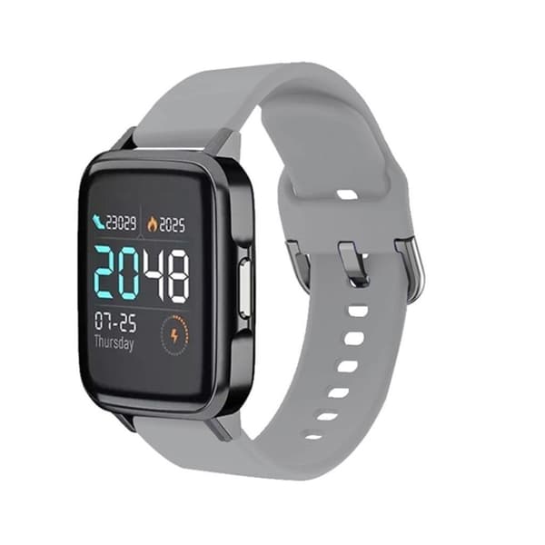 Haylou SmartWatch comfort silicone watch band - Grey Size: L Silvergrå