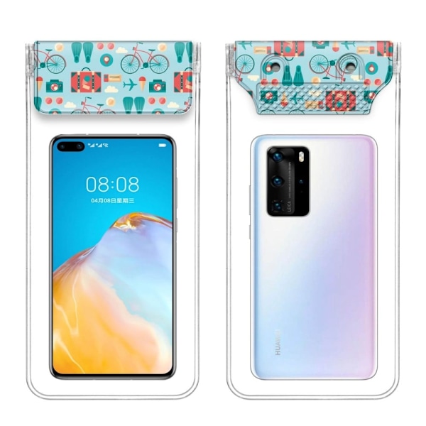 Universal triple layer waterproof phone pouch with lanyard - Wish Shopping Cart Multicolor