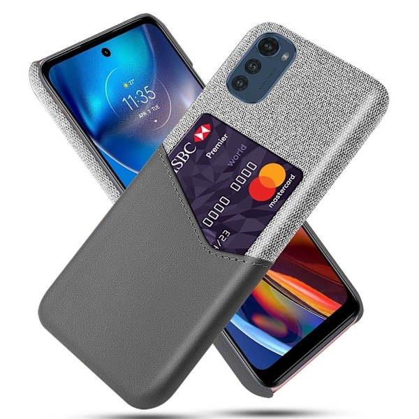 Bofink Motorola Moto E32 korttikotelo - Harmaa Silver grey
