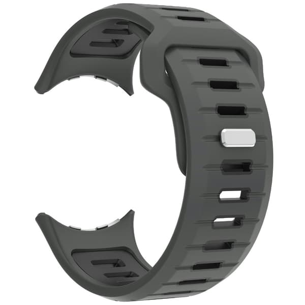 Google Pixel Watch 3 45 mm udskiftningsarmbånd i silikone med to farver - Trækul + Sort Black