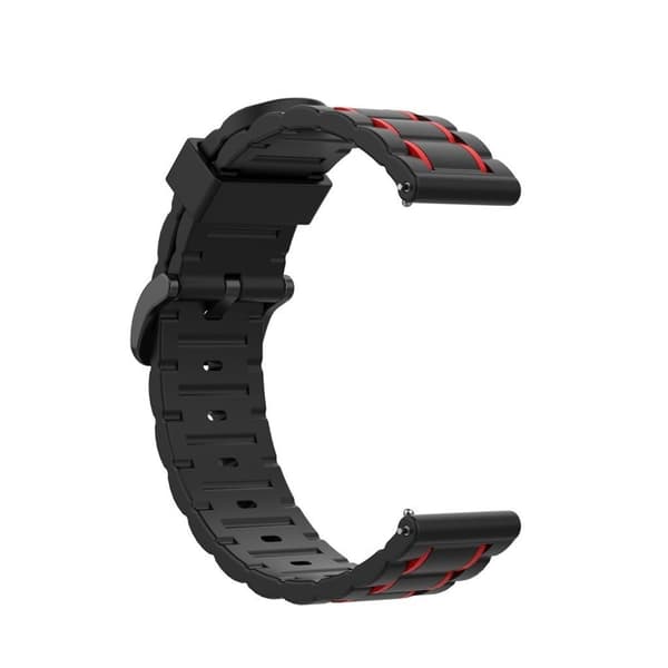 20mm Universal wave style silikoni ranneke - Punainen Red