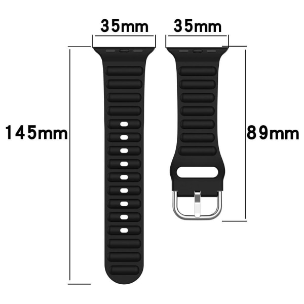 Apple Watch Series 8 (45 mm) / Watch Ultra urrem i silikone i bø Pink
