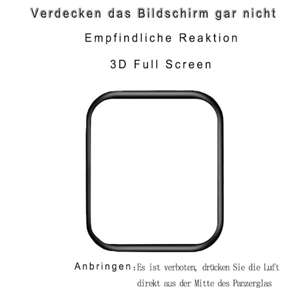 Apple Watch (41mm) HD curved edge tempered glass screen protector Transparent