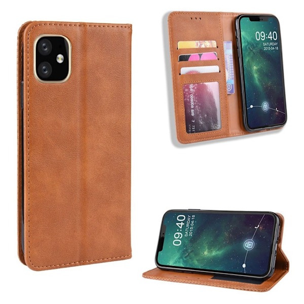 Bofink Vintage läder iPhone 11 Pro fodral - Brun Brun