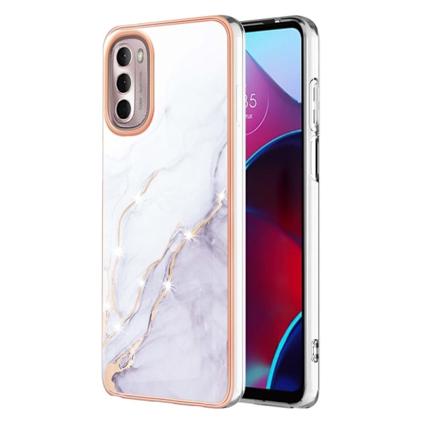 Marble design Motorola Moto G Stylus (2022) kotelot - Valkoinen Marmori Usva White
