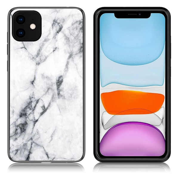 Fantasy Marmor iPhone 11 skal - Vit Vit