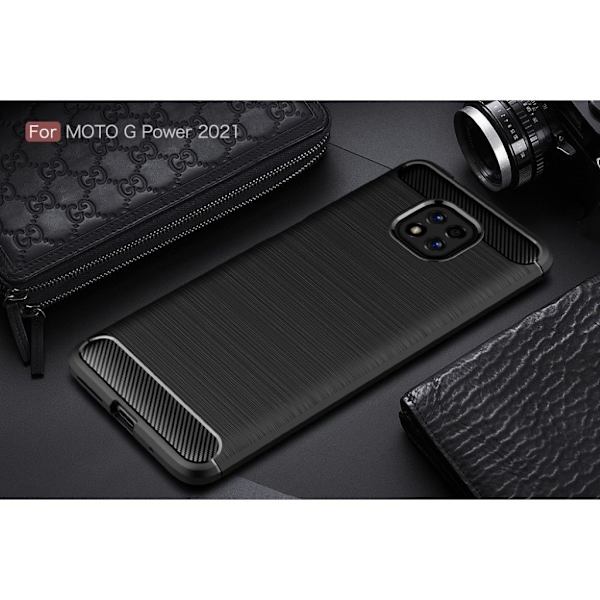 Carbon Flex Etui Motorola Moto G Power (2021) - Sort Black