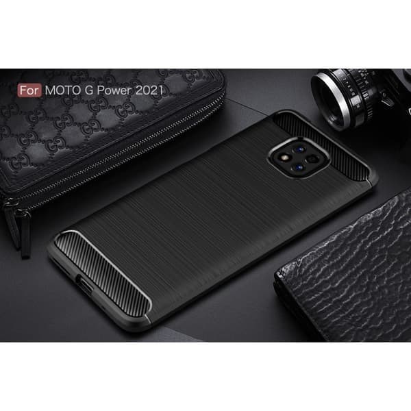 Carbon Flex Etui Motorola Moto G Power (2021) - Svart Black