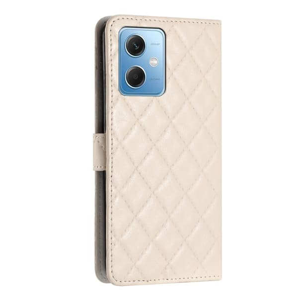 Funksjonelt rombe lommebokdeksel for Xiaomi Poco X5 / Xiaomi Redmi Note 12 - Hvit White