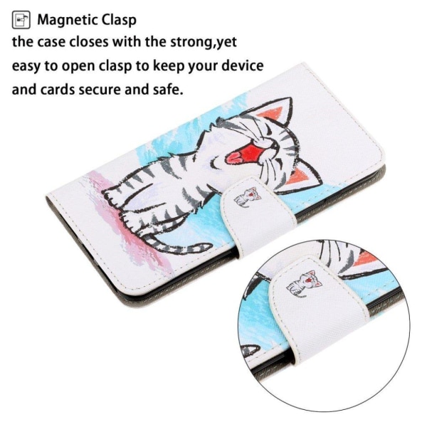 Wonderland Samsung Galaxy A21s Etui - Sød kat Multicolor