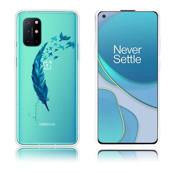 Christmas OnePlus 8T case - Feather and Bird Blue