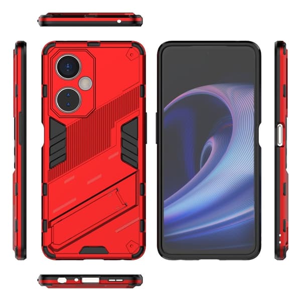 Stöttåligt OnePlus Nord CE 3 Lite hybridskal - Röd Röd