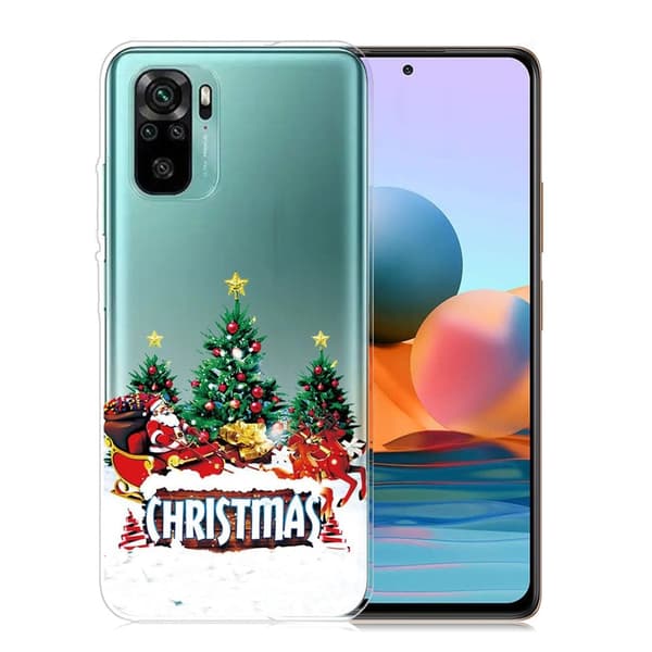 Joulu Xiaomi Redmi Note 10S / Redmi Note 10 tapauksessa - Joulukuusi Ja Santa Multicolor