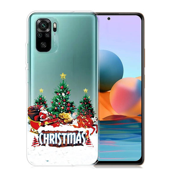 Jul Xiaomi Redmi Note 10S / Redmi Note 10 fodral - Julgran Och Tomte multifärg