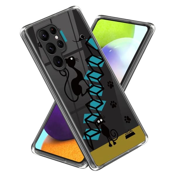 Deco Samsung Galaxy S24 Ultra cover - Kat Og Mus Blue