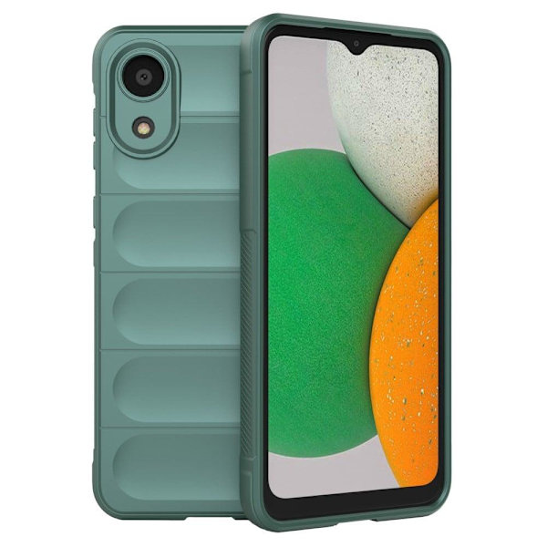 Mjukt greppformat Samsung Galaxy A03 Core skal - Grön Grön