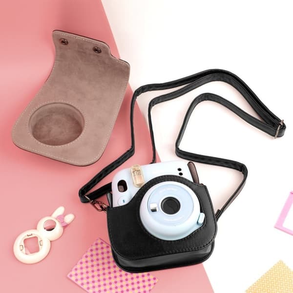 Fujifilm Instax Mini 11 nahkakotelo - Musta Black