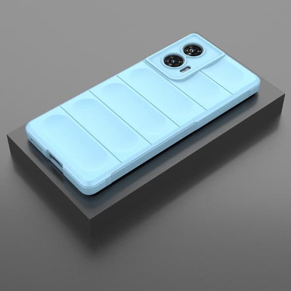 Mjukt greppformat Motorola Edge 50 Fusion skal - Baby Blå Blå