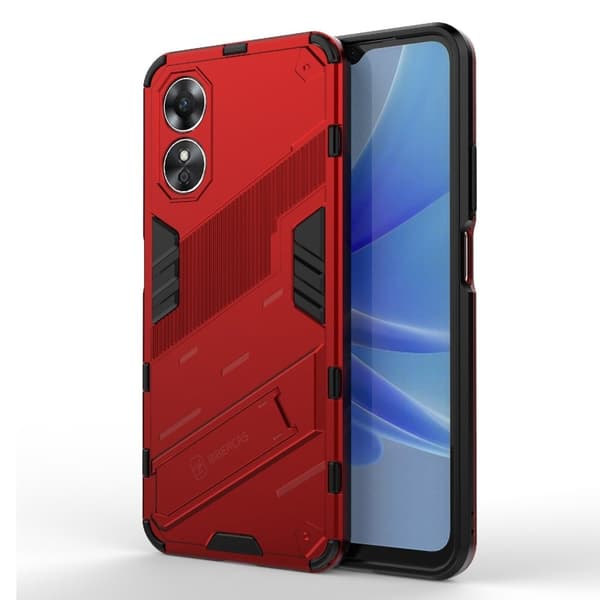 Iskunkestävä hybridisuoja modernilla kosketuksella Oppo A17 - Punainen Red