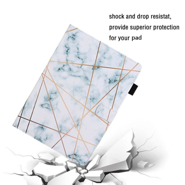 Mønstertryk læder kort slots tablet cover taske iPad Mini 1/2/3/ White