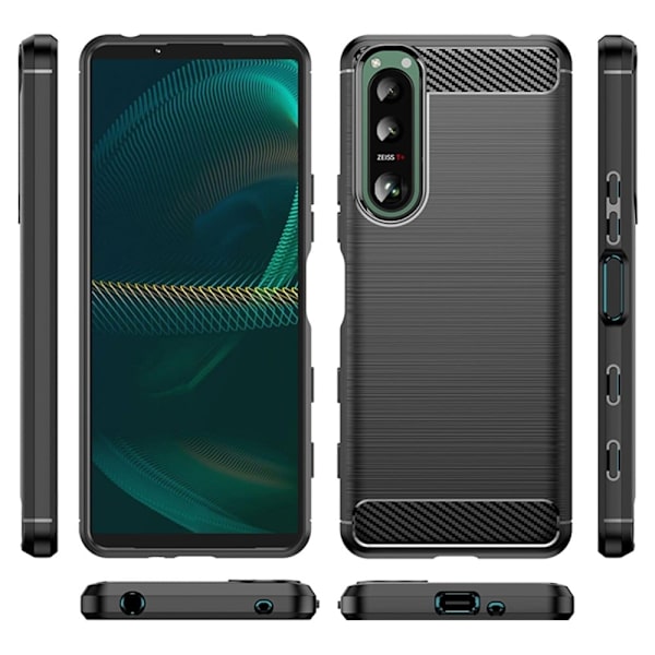 Carbon Flex Etui Sony Xperia 5 III - Sort Black