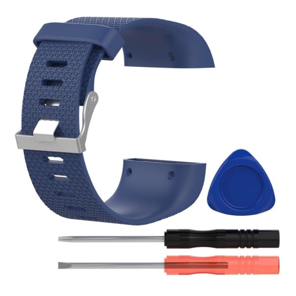 Fitbit Surge Unikt silikon klockband - Storlek L Mörk blå Blå