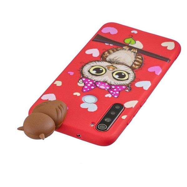 Cute 3D Samsung Galaxy A21 kuoret - Tyttö Pöllö Multicolor