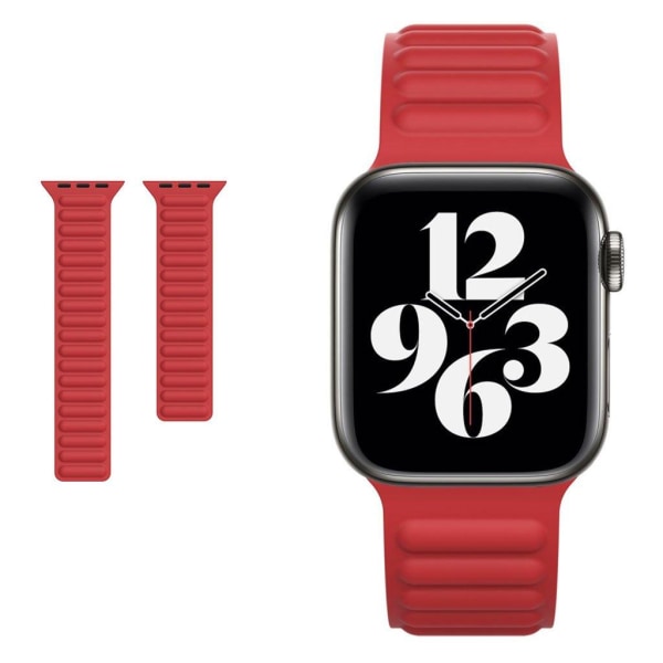 Apple Watch Series 6 / 5 44mm silicone magnetic lock watch band Red