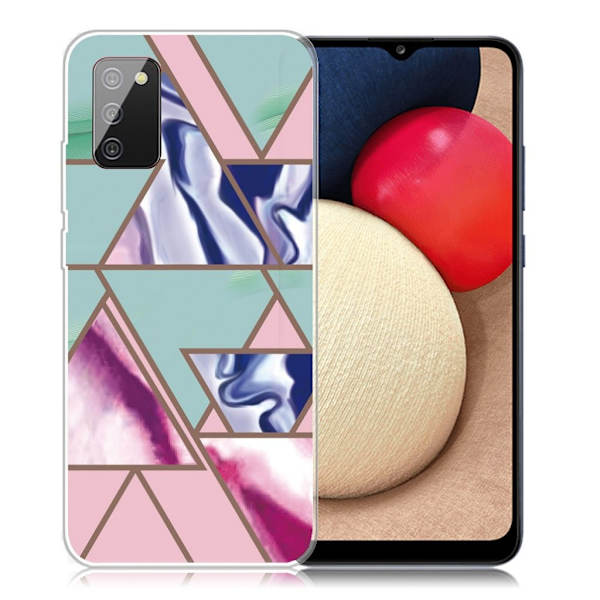 Marble Samsung Galaxy A02s Etui - Triangle Blitz Pattern Multicolor