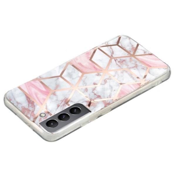 Marmormotiv Samsung Galaxy S22 Plus skal - Rosa / Vit Marmor Rosa